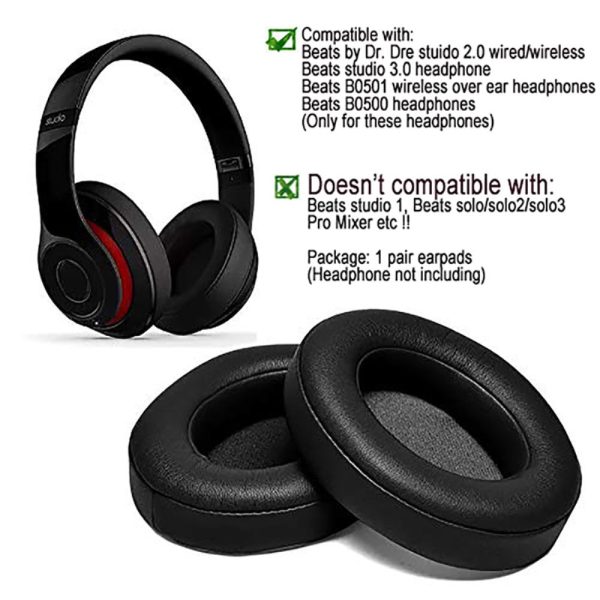 1 Pair Beats Studio 3.0   2.0 comfortable ear cushions - Red Sale