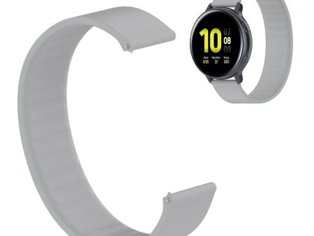 18mm Universal elastic silicone watch strap - Light Grey   Size: 129mm on Sale