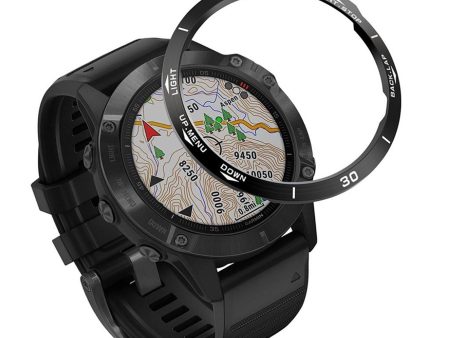 Garmin Fenix 6 concave stainless steel bezel - Black   White Online Sale