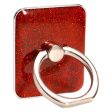 Square shape glitter smartphone ring holder - Red Supply