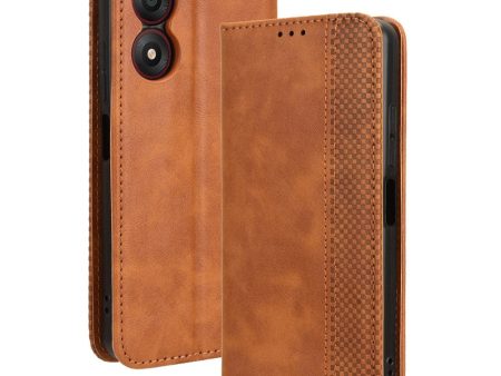 Bofink Vintage ZTE Blade A34 leather case - Brown Supply