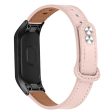 Samsung Galaxy Fit cowhide leather watch strap - Light Pink Cheap