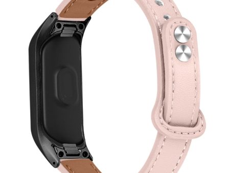 Samsung Galaxy Fit cowhide leather watch strap - Light Pink Cheap