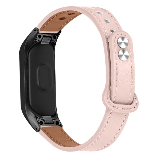 Samsung Galaxy Fit cowhide leather watch strap - Light Pink Cheap