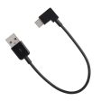 Universal USB 90-degree right angled cable - Black Online Sale