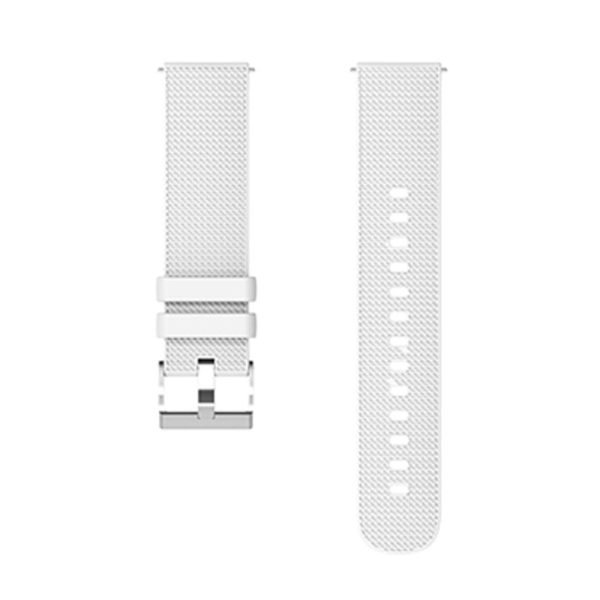 20mm Universal grid design silicone watch strap - White For Discount