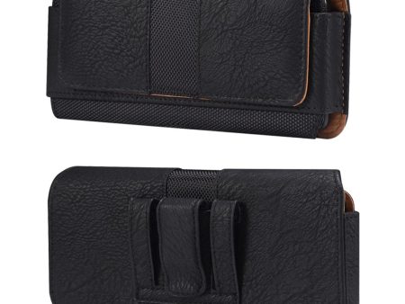 Universal cowhide leather phone belt bag for 6.7-6.9 inch phones - Black Online