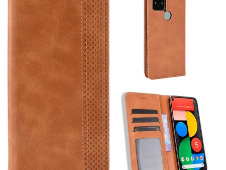 Bofink Vintage Google Pixel 5 leather case - Brown Cheap