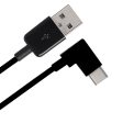 Universal USB 90-degree right angled cable - Black Online Sale