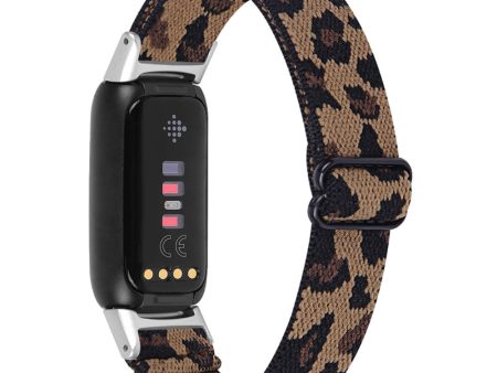 Fitbit Luxe elastic nylon watch strap - Leopard Discount