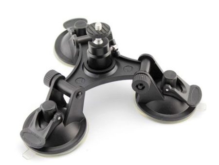 Triple Suction Cup With Ball Head Tripod For GoPro Fashion