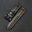 20mm Universal Genuine leather strap - Black   Black Buckle Online now