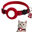 AirTag silicone case pet collar heart shaped pendant with bell - Red Supply