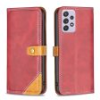 BINFEN two-color leather case for Samsung Galaxy A52s 5G   A52 5G   A52 - Red on Sale