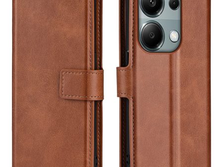 Wallet-style Xiaomi Redmi Note 13 4G Pro leather case - Light Brown Online