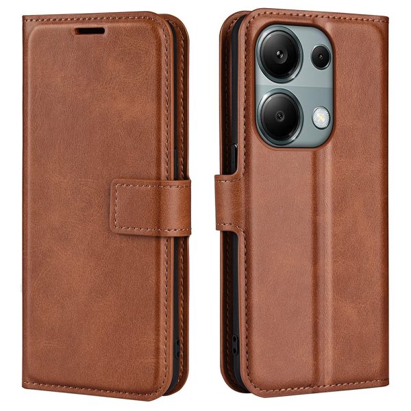 Wallet-style Xiaomi Redmi Note 13 4G Pro leather case - Light Brown Online