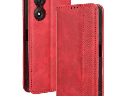 Bofink Vintage ZTE Blade A34 leather case - Red Supply