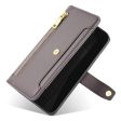 Motorola Moto G Stylus (2023) vegan leather wallet zipper case - Grey on Sale