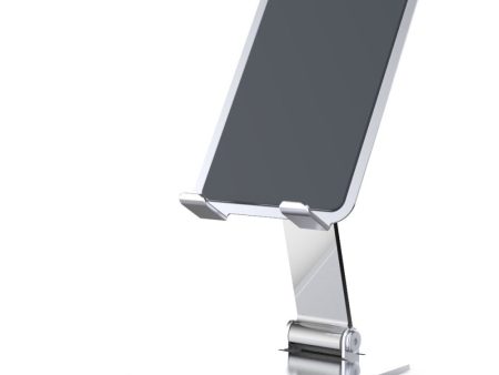 Universal aluminum alloy folding phone and tablet bracket - Silver Online