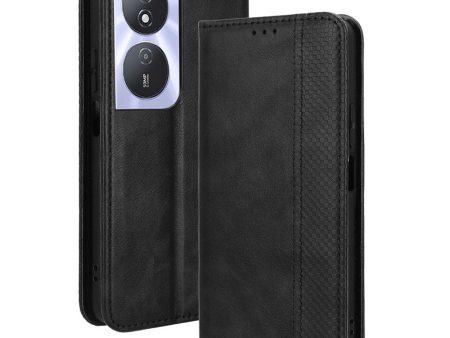 Bofink Vintage Honor Play 50 Plus   Honor Play 8T   Honor X7b leather case - Black Fashion