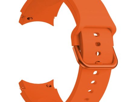 KALEBOL Samsung Galaxy Watch4   Watch 5   Watch6 Silicone Watch Bands Waterproof Soft Strap - Orange Sale