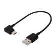 Universal USB 90-degree right angled cable - Black Online Sale