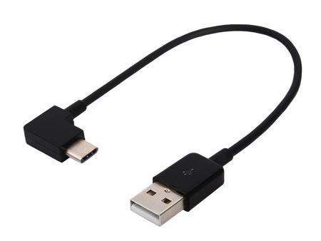 Universal USB 90-degree right angled cable - Black Online Sale