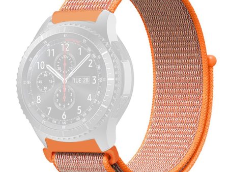 KALEBOL KLB-NLHH-001 Samsung Galaxy Watch3 45mm   Huawei Watch GT4 46mm Watchband 22mm Nylon Wrist Strap - Orange Cheap