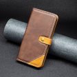 BINFEN two-color leather case for Samsung Galaxy S21 Plus 5G - Coffee Online Sale