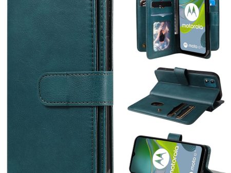 10-slot wallet case for Motorola Moto E13 - Green Online Sale