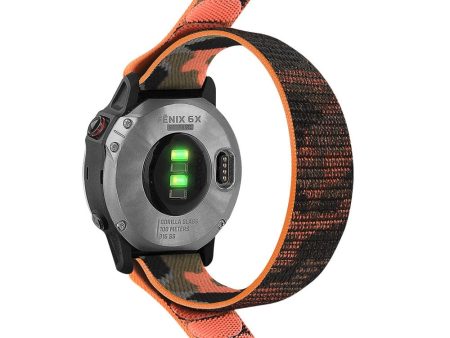 Nylon watch strap for Garmin and Coros watch - Camouflage Orange For Discount