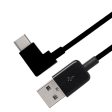 Universal USB 90-degree right angled cable - Black Online Sale