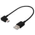 Universal USB 90-degree right angled cable - Black Online Sale