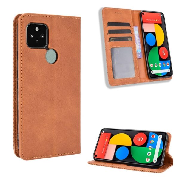 Bofink Vintage Google Pixel 5 leather case - Brown Cheap