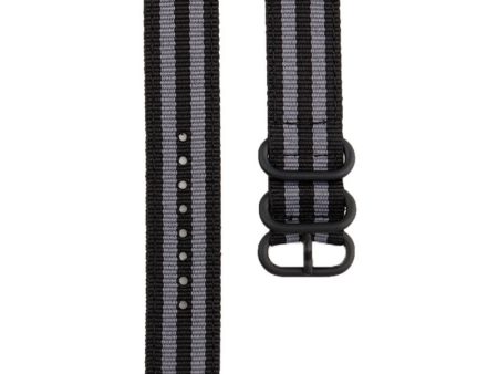 18mm Universal nylon watch strap - Black   Grey Online Hot Sale