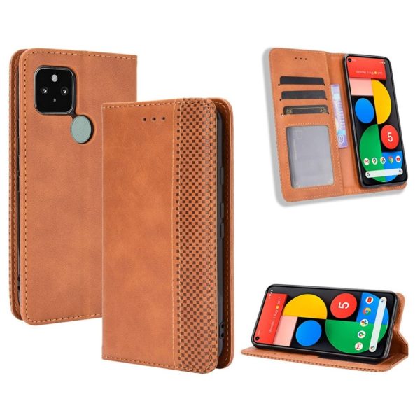 Bofink Vintage Google Pixel 5 leather case - Brown Cheap