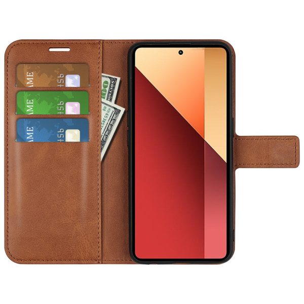 Wallet-style Xiaomi Redmi Note 13 4G Pro leather case - Light Brown Online