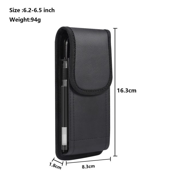 Universal vertical leather case with belt clip for 6.2-6.5 inch Phone Online now