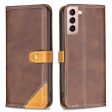 BINFEN two-color leather case for Samsung Galaxy S21 Plus 5G - Coffee Online Sale