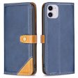 BINFEN two-color leather case for iPhone 11 - Blue Fashion