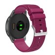 20mm Universal grid design silicone watch strap - Fuchsia Fashion