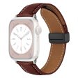 Apple Watch Series 41mm   40mm   38mm Litchi Texture Leather Watch Band - Dark Brown Sale