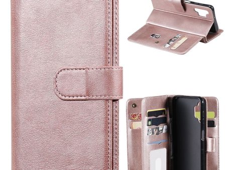 10-slot wallet case for Samsung Galaxy A32 5G - Rose Gold For Discount