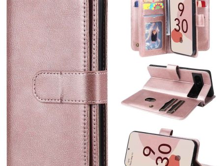 10-slot wallet case for Google Pixel 7 Pro - Rose Gold Fashion