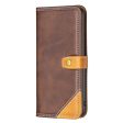 BINFEN two-color leather case for Samsung Galaxy A32 - Coffee Fashion