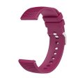 20mm Universal grid design silicone watch strap - Fuchsia Fashion