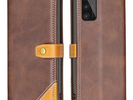 BINFEN two-color leather case for Samsung Galaxy A41 - Coffee Online