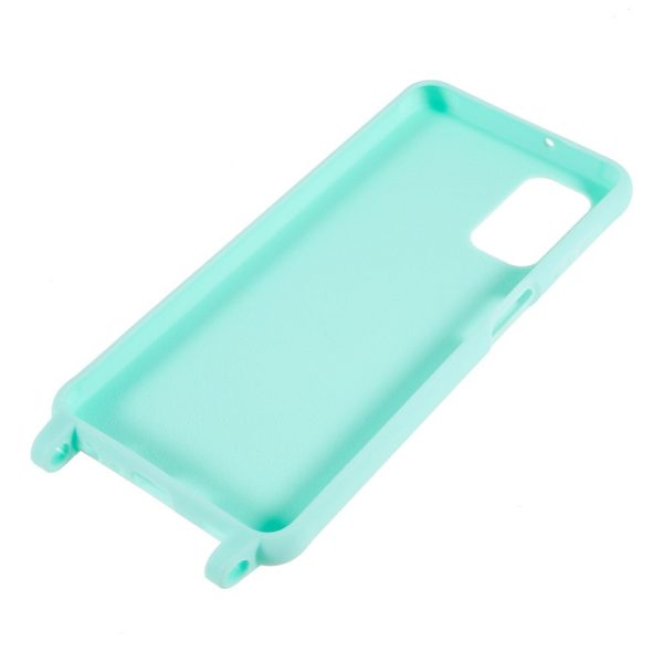 Thin TPU case with a matte finish and adjustable strap for Samsung Galaxy A04s   A13 5G - Light Green For Sale