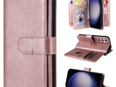 10-slot wallet case for Samsung Galaxy S23 FE  - Rose Gold For Cheap