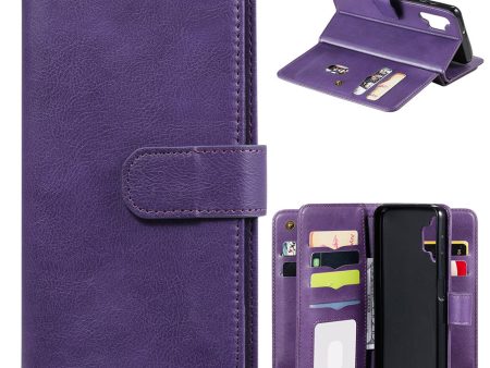 10-slot wallet case for Samsung Galaxy A32 5G - Purple Fashion